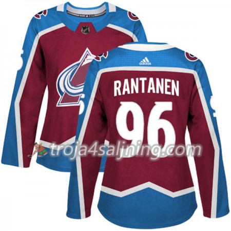Colorado Avalanche tröja Mikko Rantanen 96 Adidas 2017-2018 Burgundy Röd Authentic - Dame NHL Tröjor